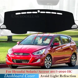 Dashboard Cover Protective Pad for Hyundai Solaris Accent 2017~2020 HC Car Accessories Dash Board Sunshade Carpet 2018 2019