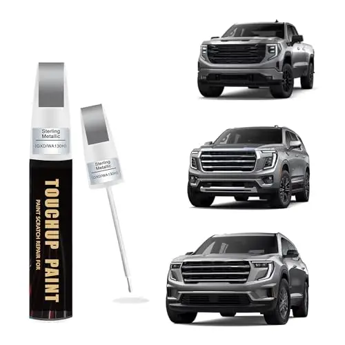 Sterling Metallic(GXD/WA130H) Car Paint Touch Up Pen Compatible with GMC,Automotive Scratch Remover for Nicks & Chips Repair