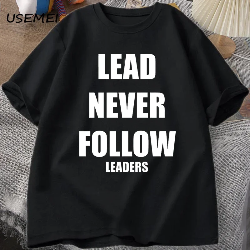 CHIEF KEEF Men's T-shirts Lead Never Follow Leaders T Shirt Glory Boyz Graphic Tee Cotton Short Sleeve Oversized Tshirt Clothes