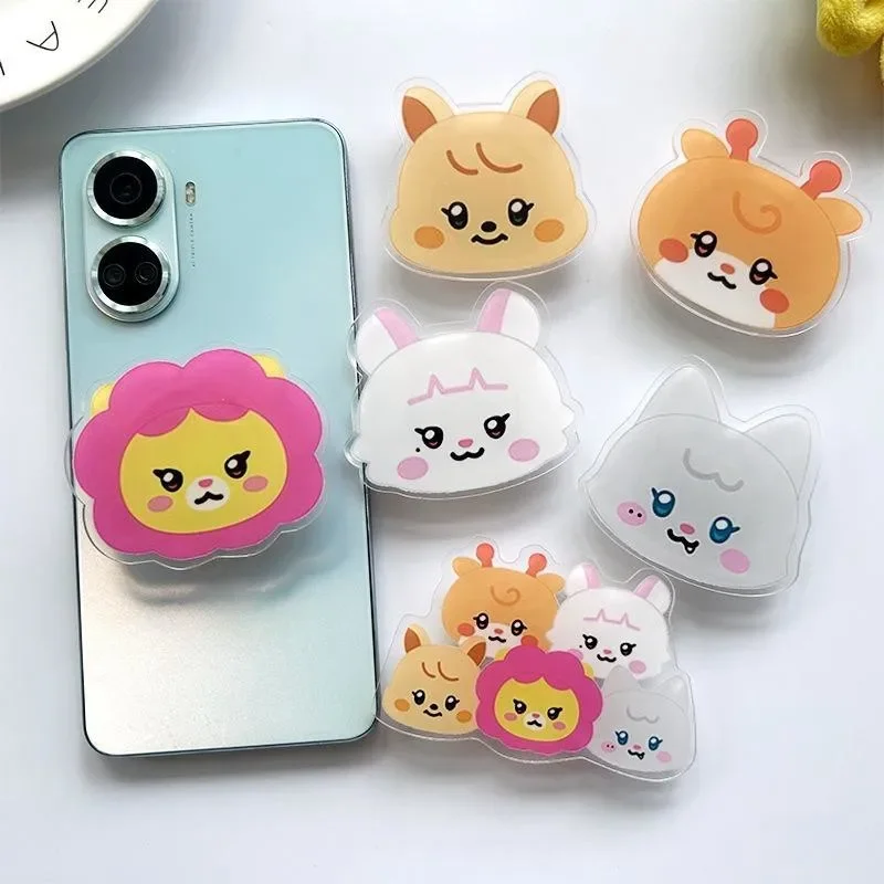 kpop idol (G)I-DLE Phone Grips Cute Cartoon Minini Phone Holder Gidle Acrylic Telescopic Support Griptok NEVERLAND Gift