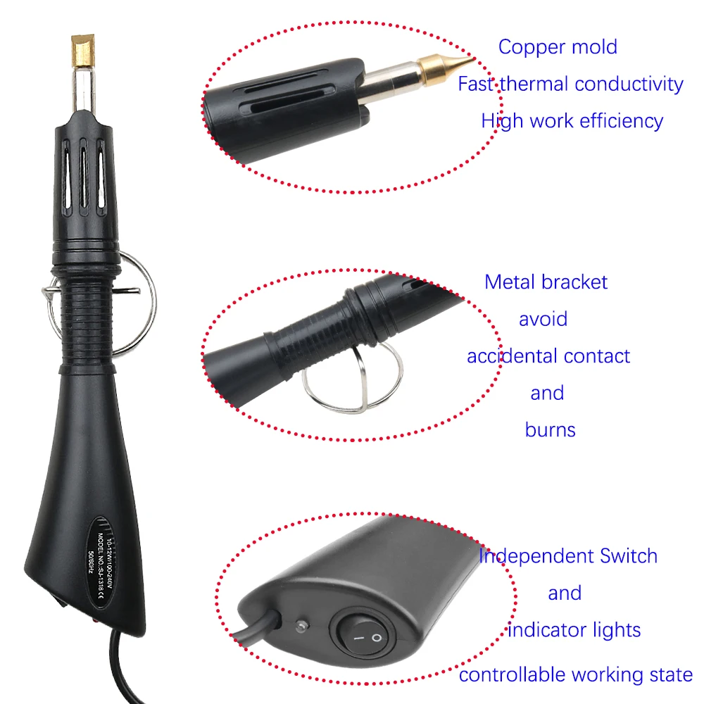 Hot Stamping Applicator Kit EU Plug with US Adapter Writing or Painting on Paper DIY Wood Crafts Personal Signature