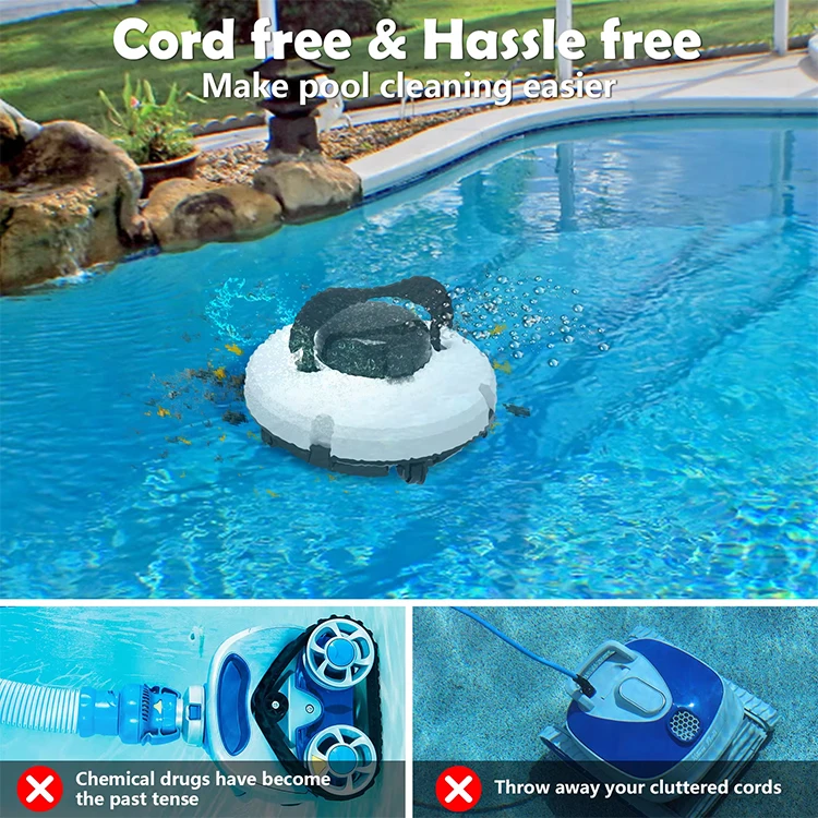 Automatic Robotic Pool Vacuum Cleaner Wall Climbing Cleaner With Smart Navigation And Topload Filter Ideal For Ground Pool