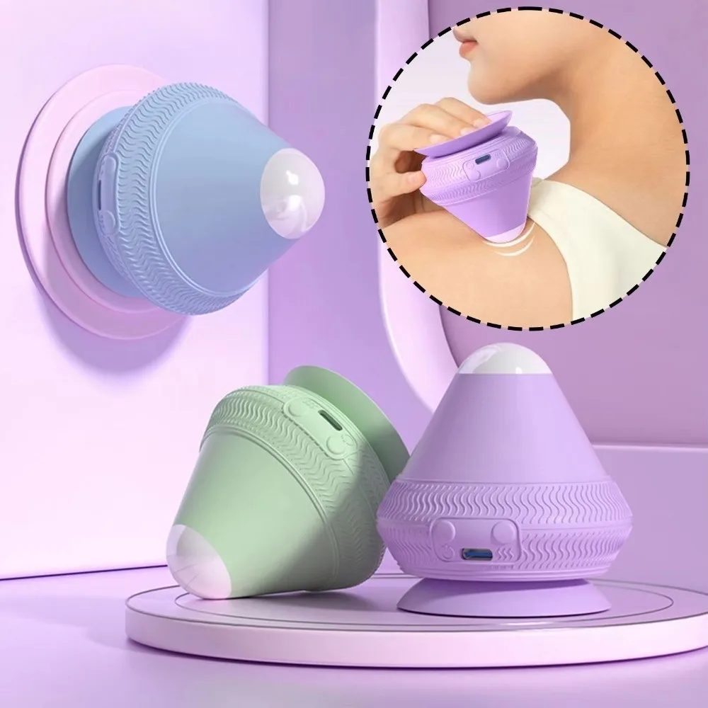 

Силиконовый вибрирующий массажный мяч, USB перезаряжаемый горячий компресс, фасциальный мяч, электрический адсорбционный небольшой массажер для расслабления мышц