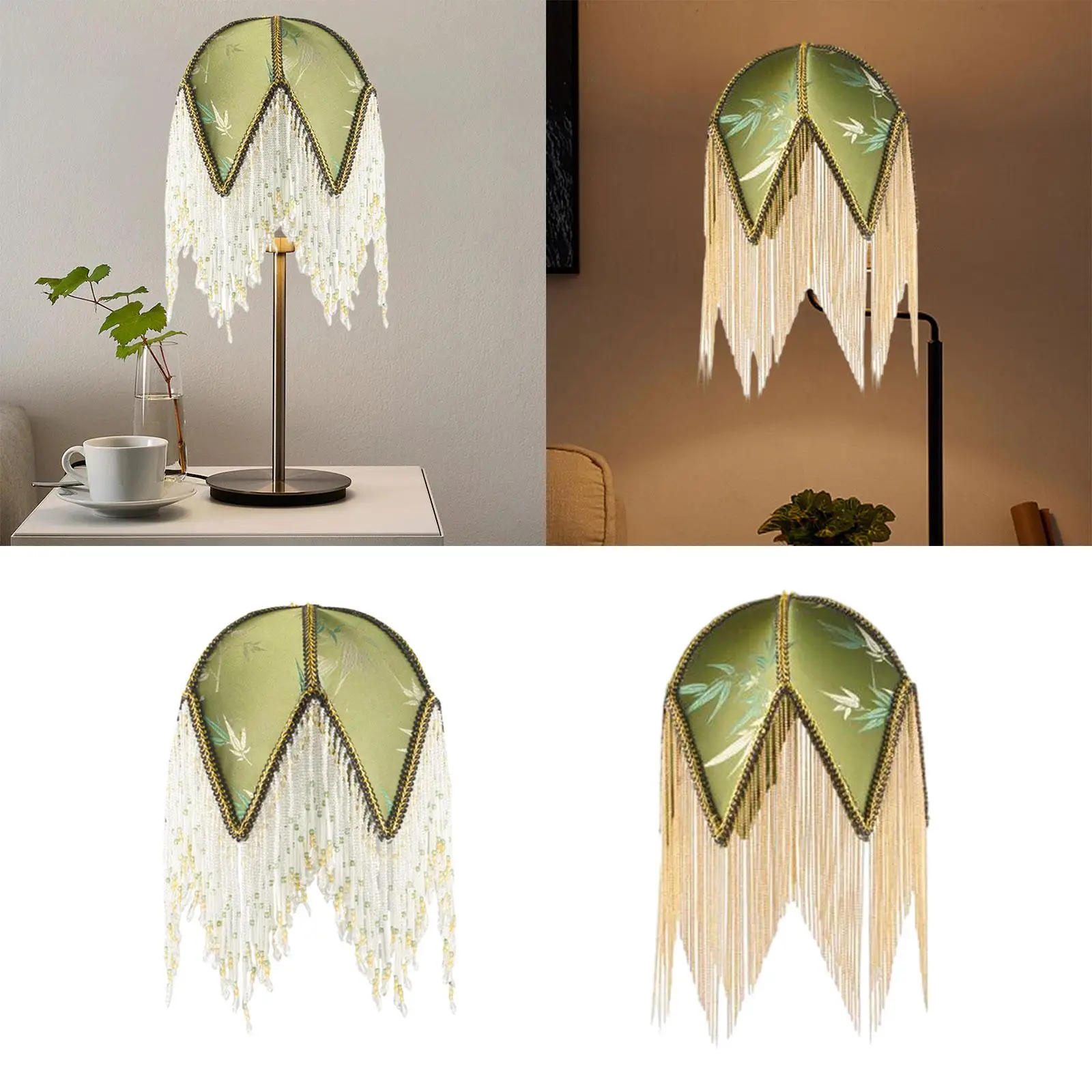 Lampshade Multifunctional Fringes Stable Jacquard Weave Fine Texture Protective