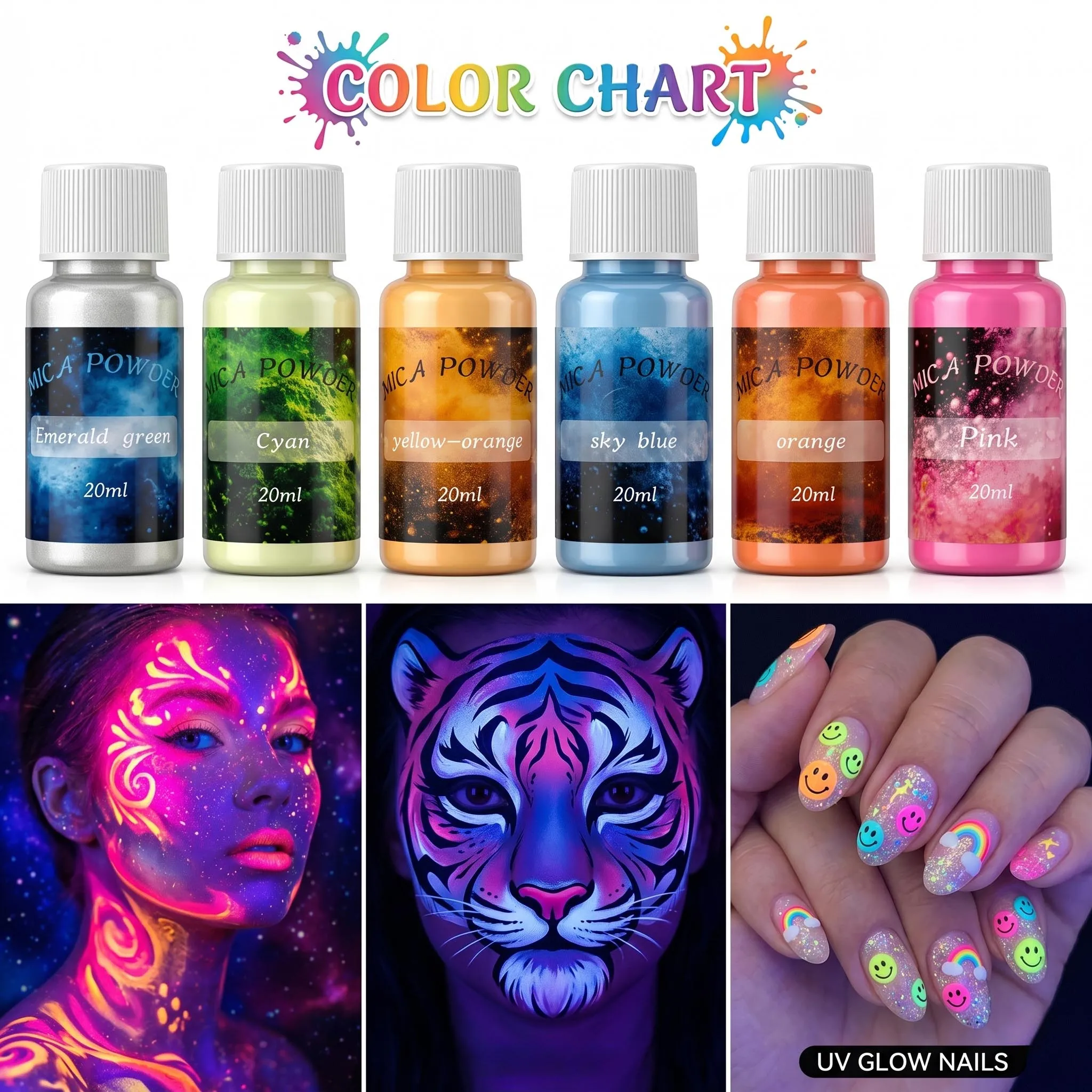 18 Colors Mica Powder Set with - огляд і ціна Mica Flake Resin
