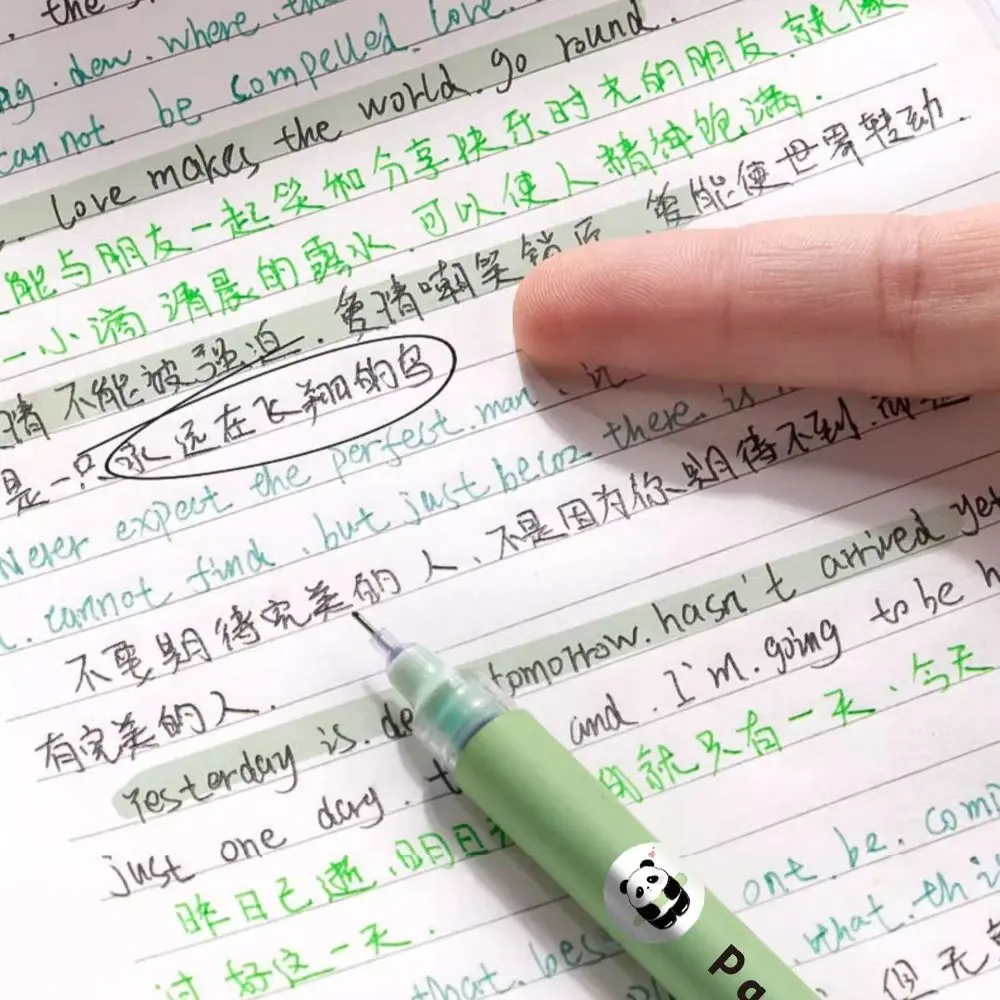 

6PCS/Box Simple 0.5MM Black Ink Straight Liquid Pen Quick Drying Capybara Ballpoint Pen Writing Tool Signature Pen Student