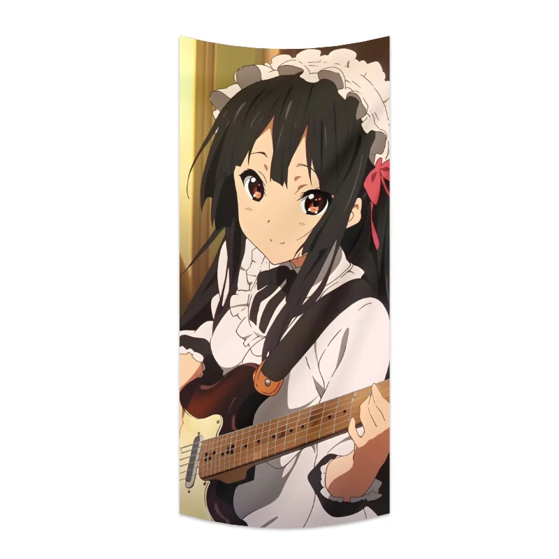 K-ON! Anime Vertical Door Curtain Tapestry, Cute Azusa Mio Yui Ritsu Mugi Band Girl Print Wall Hanging, Sweet Pink Sakura School