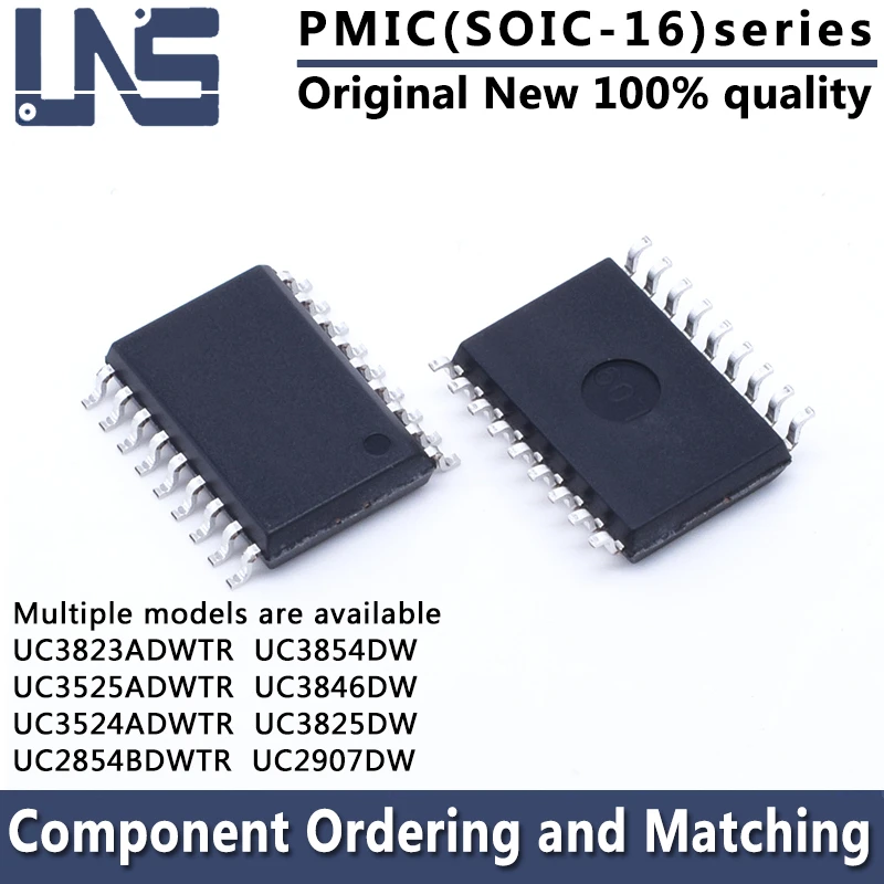 1PCS UC3823ADWTR UC3525ADWTR UC3524ADWTR UC2854BDWTR UC3854DW UC3846DW UC3825DW UC2907DW SOIC-16 PMIC