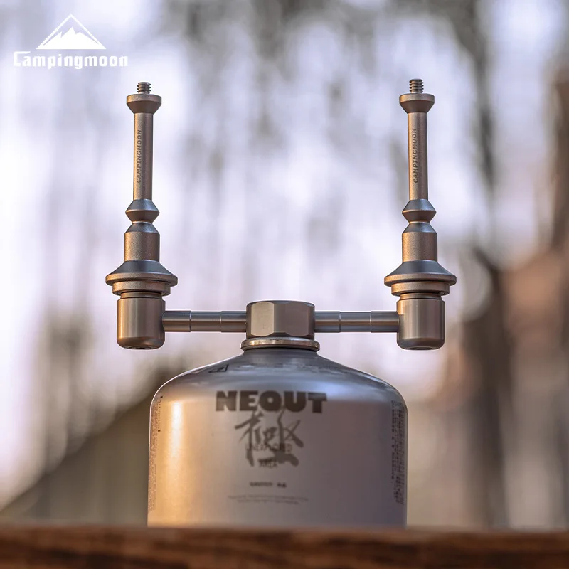 CAMPINGMOON Z24 سبائك الألومنيوم واحد إلى اثنين في الهواء الطلق التخييم نزهة الغاز مصباح الموقد محول إمدادات واحدة اثنين #3