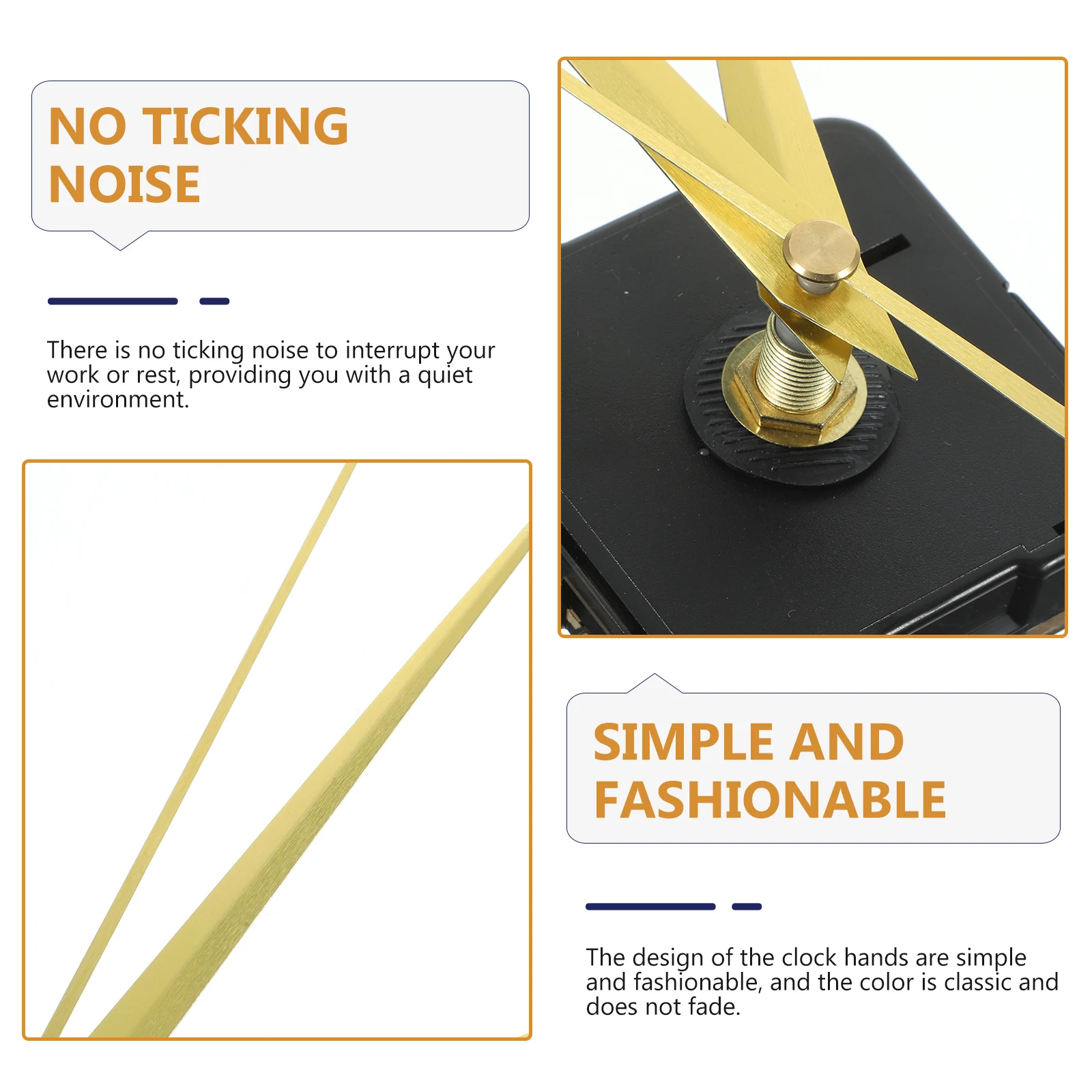 

1 set 1 Set Silent Quartz Movement Kit Plastic Wall Clock Mechanism Diy Clock Hands Repair Parts For Home Office Decor