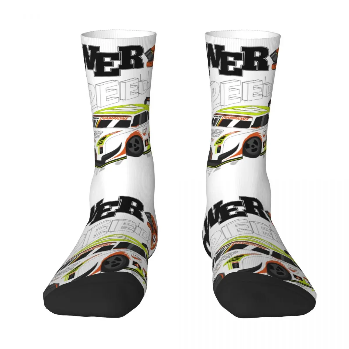 

Trendy Graffiti Racer Adult Socks Graffiti, racing cars, illustrations, cars, text, helmets,Unisex socks,men Socks women Socks