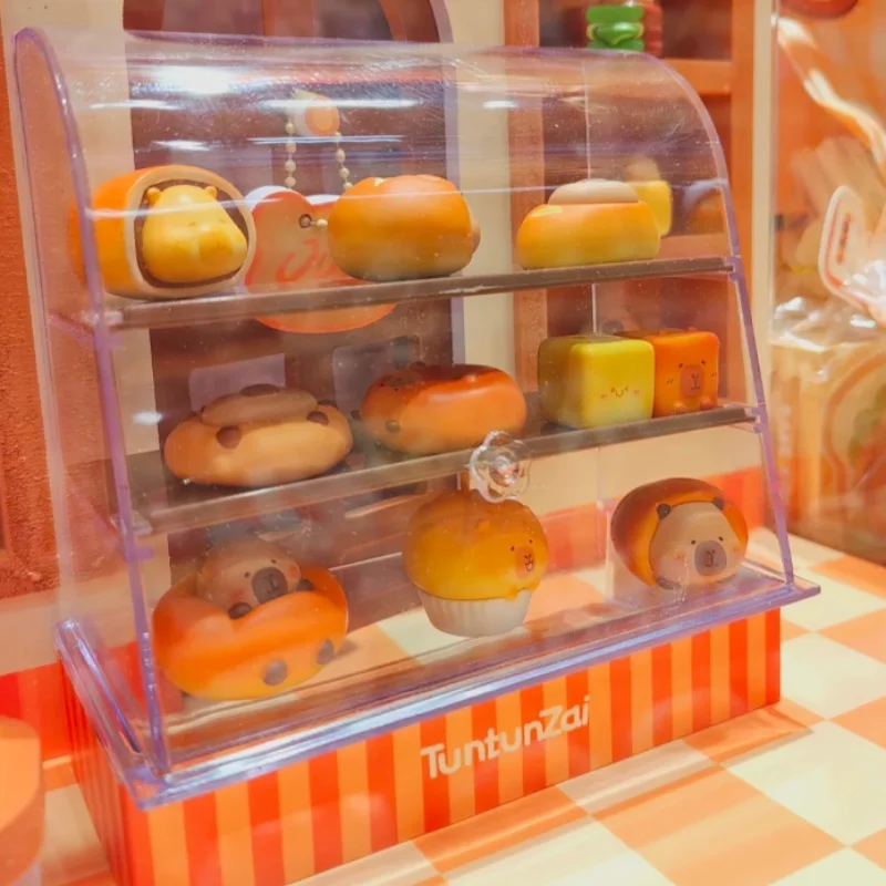 Tuntun Zai Bakery Seri Cute Beans 2 Figur Capybara Lucu Trendi Blind Box & Dekorasi Meja Mini Capybara Imut Hadiah