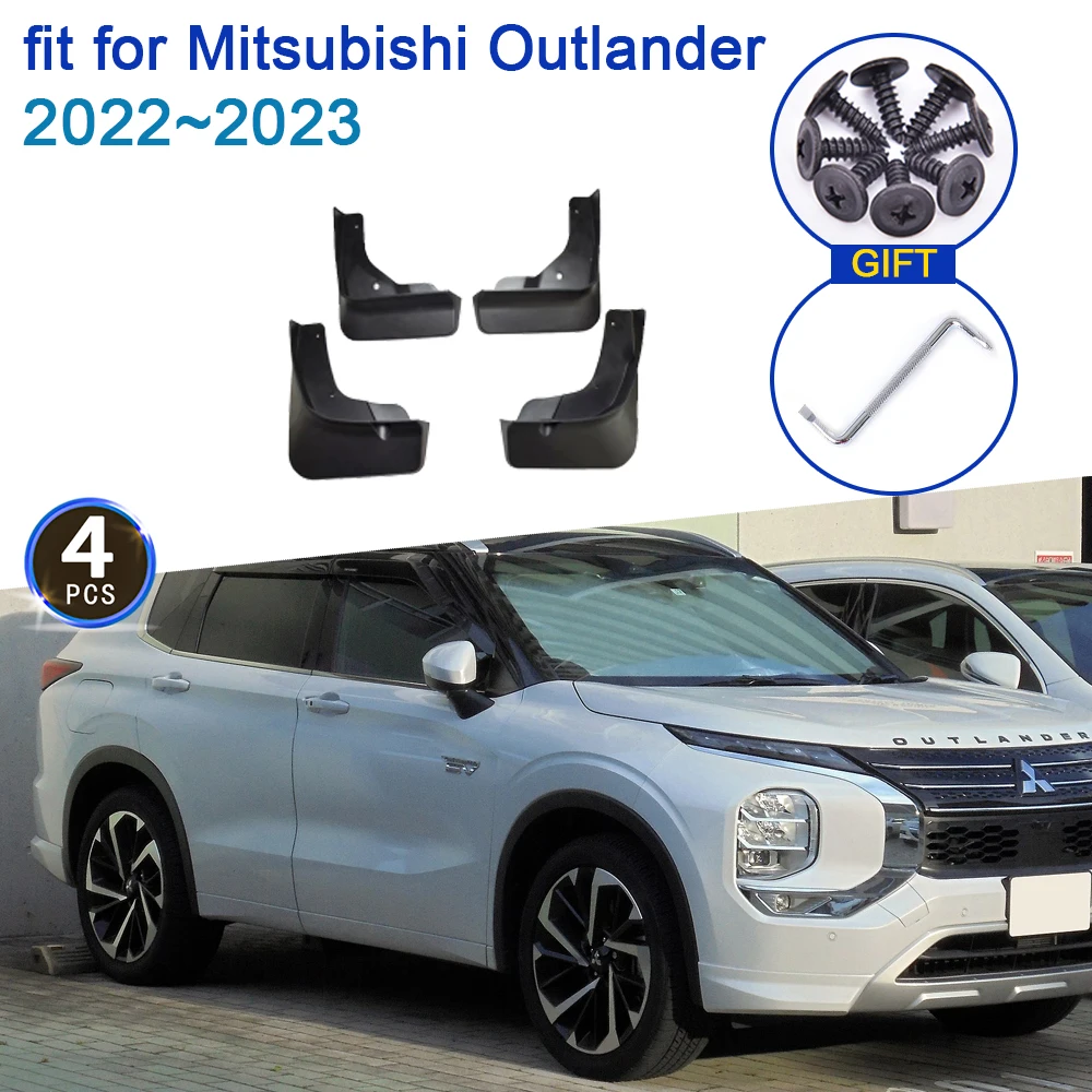 

For Mitsubishi Outlander IV 2022 2023 PHEV Mudflap Car Front Rear Wheels 4x Mudguards Splash Mud Guard Auto MudFlaps Accessories