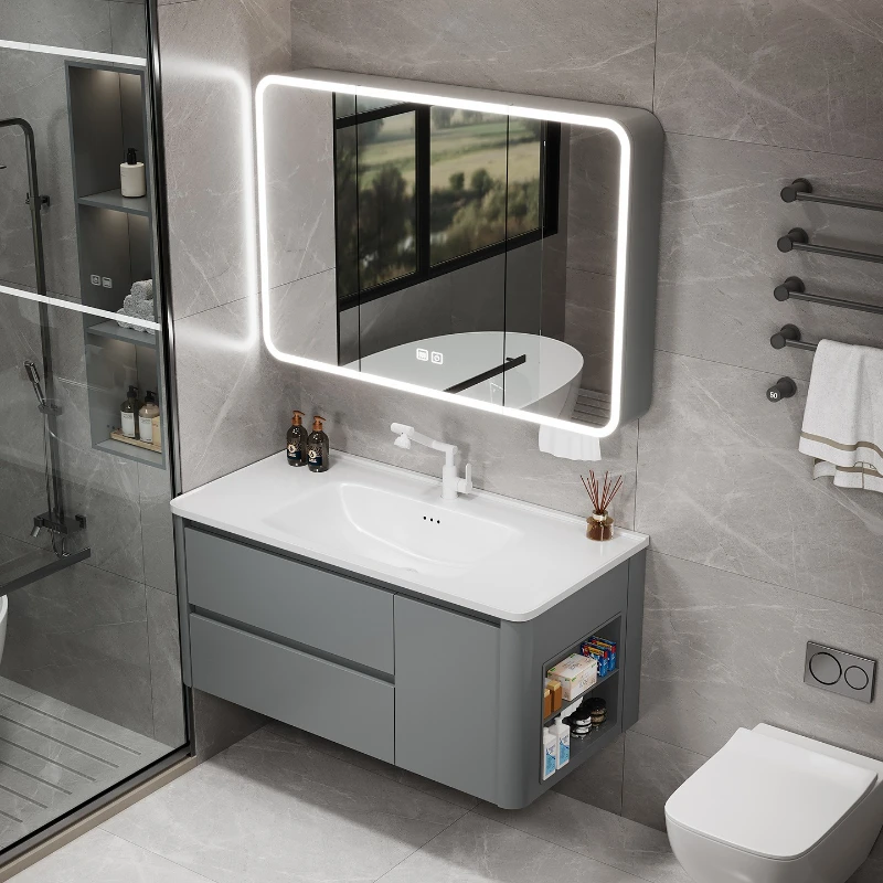 Gabinetes De baño De diseño minimalista, decoración De tocador moderna, gabinetes De baño, muebles De lujo para el hogar, Gabinete De Baño Lsysg