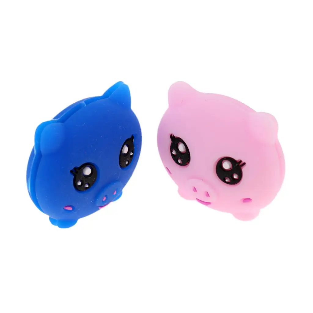 

2 Pack Tennis Racquet Vibration Dampener Shock Absorber Damper Pink Blue Pig