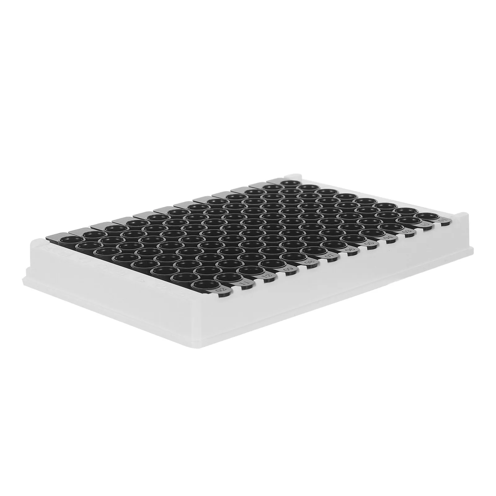 Detachable Black Bottom 96-Well Elisa Plate Medium Binding Polystyrene Microplate for Fluorescence Chemiluminescence Chemical