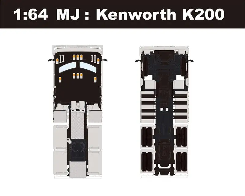 (Pre-pedido) 1:64 Kenworth K200 Limited500 Vehículo de coleccionista fundido a presión Modelo de coche