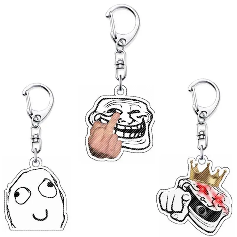 لا لي غوستا الغضب الوجه إلى الأبد قلادة مفتاح سلسلة متعة القزم الوجه المفاتيح للإكسسوارات حقيبة حلقة كيرينغ مجوهرات المشجعين الهدايا