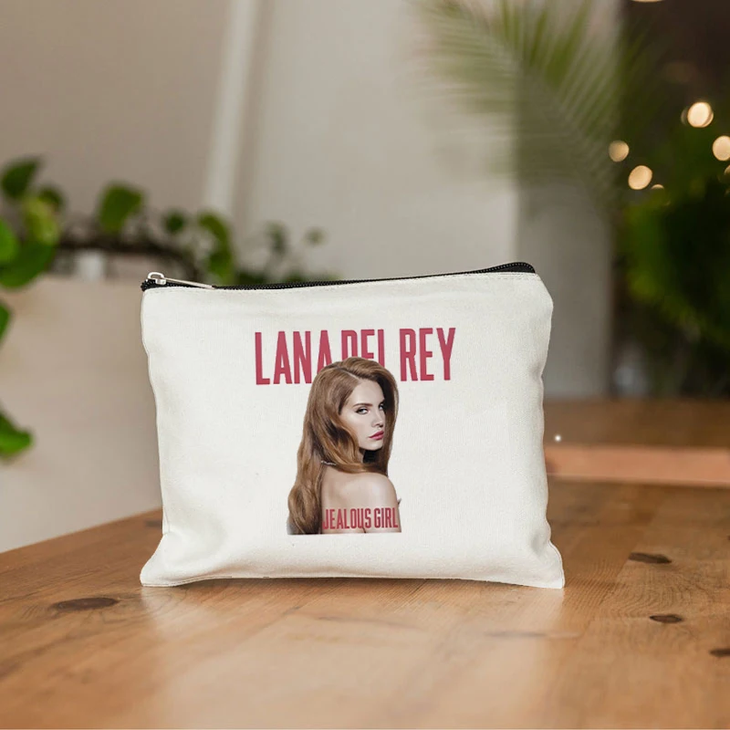 i love lana del rey Cosmetic Makeup Bag Pencil Organizer Zipper Kawaii Make Up Pouch Purse Travel Toiletry Bags Gift