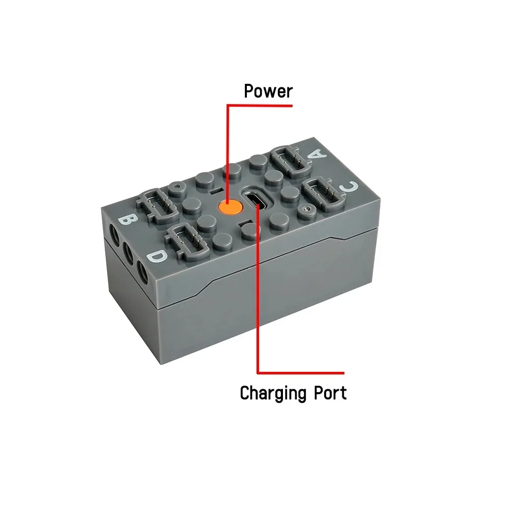 Moc 8 vias controle remoto suporte programa de aplicativo com motor l servo blocos de construção kit energia para modificação técnica energia do carro