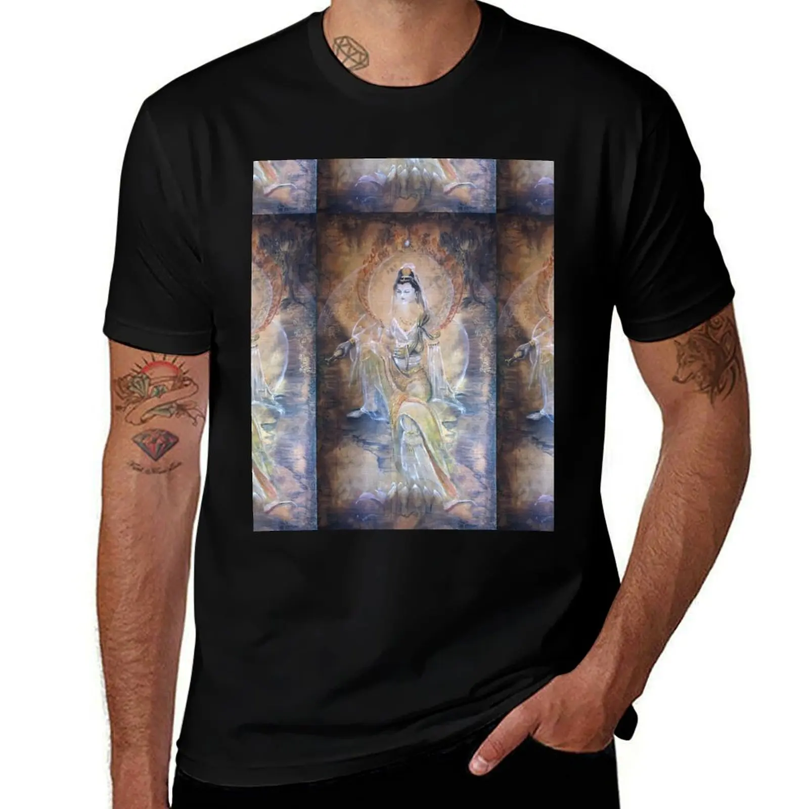 

Kuan Yin T-Shirt blanks plus size clothes designer shirts animal prinfor boys plus size men clothing