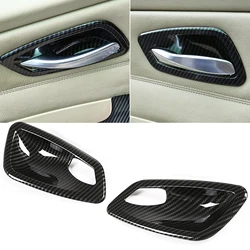 Carbon Fiber Style Interior Door Handle Bowl Cover Trim For BMW E92 E93 335i M3 Couple 2007-2013