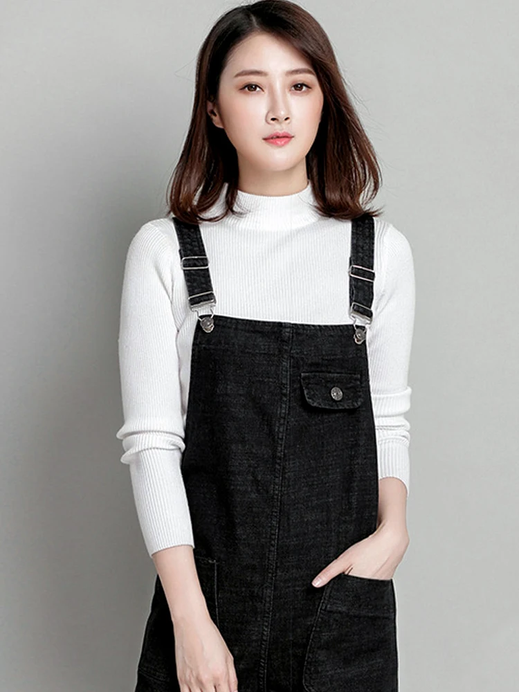 

plus Size Denim Overalls Women's Spring Elastic Harem Pants Loose Slimming Materni Jeans High Waist Cotton Polyester Spandex