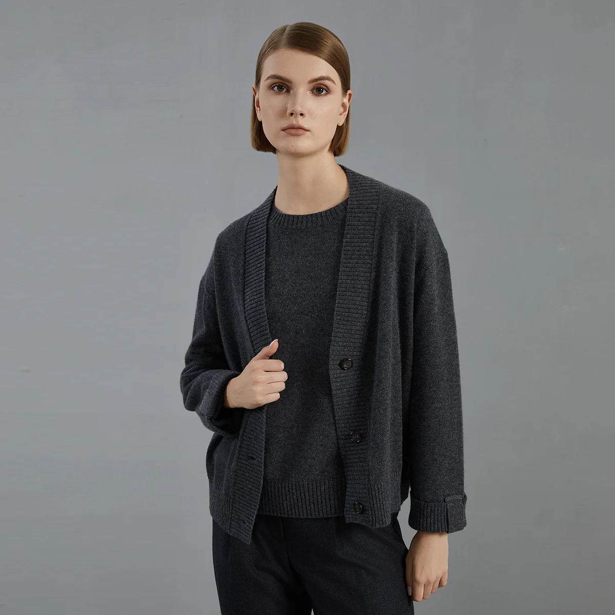 BC638 High quality women's Clothing 100% cashmere cardigan sweater autumn winter