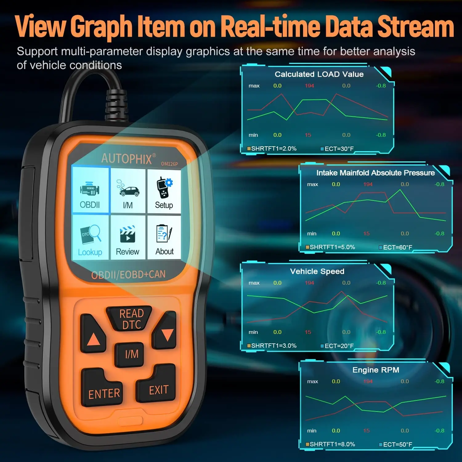 AUTOPHIX OM126P OBD2 Scanner Enhanced Code Reader Auto Diagnostic Check Engine Light for All OBDII Car After 1996