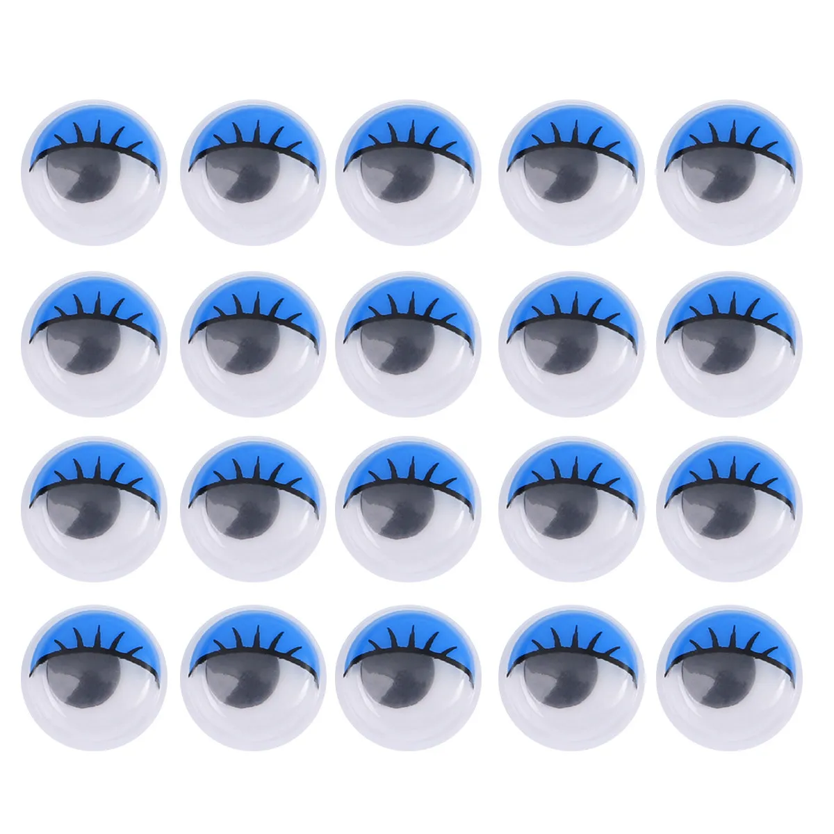 

100 шт. пластиковых подвижных глазок 15 мм для поделок, декора мультяшных животных, аксессуары для школьных и классных творческих проектов