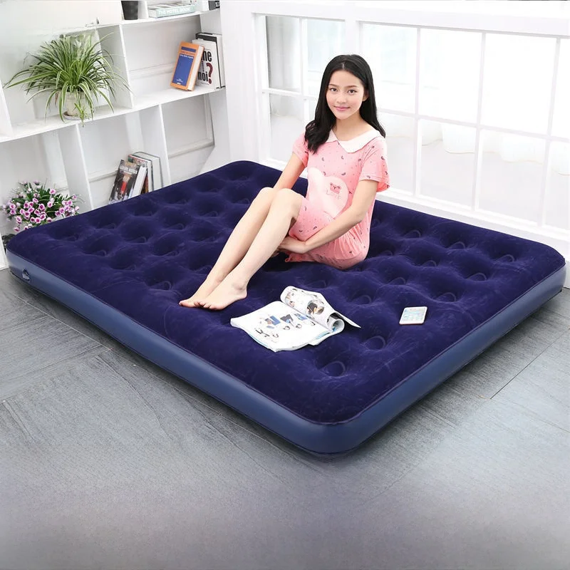 厚みのあるインフレータブルマットレス-シングル-ダブル兼用-家庭用-インターネットで人気のエアマットレス-お昼寝-屋外テント-地面用