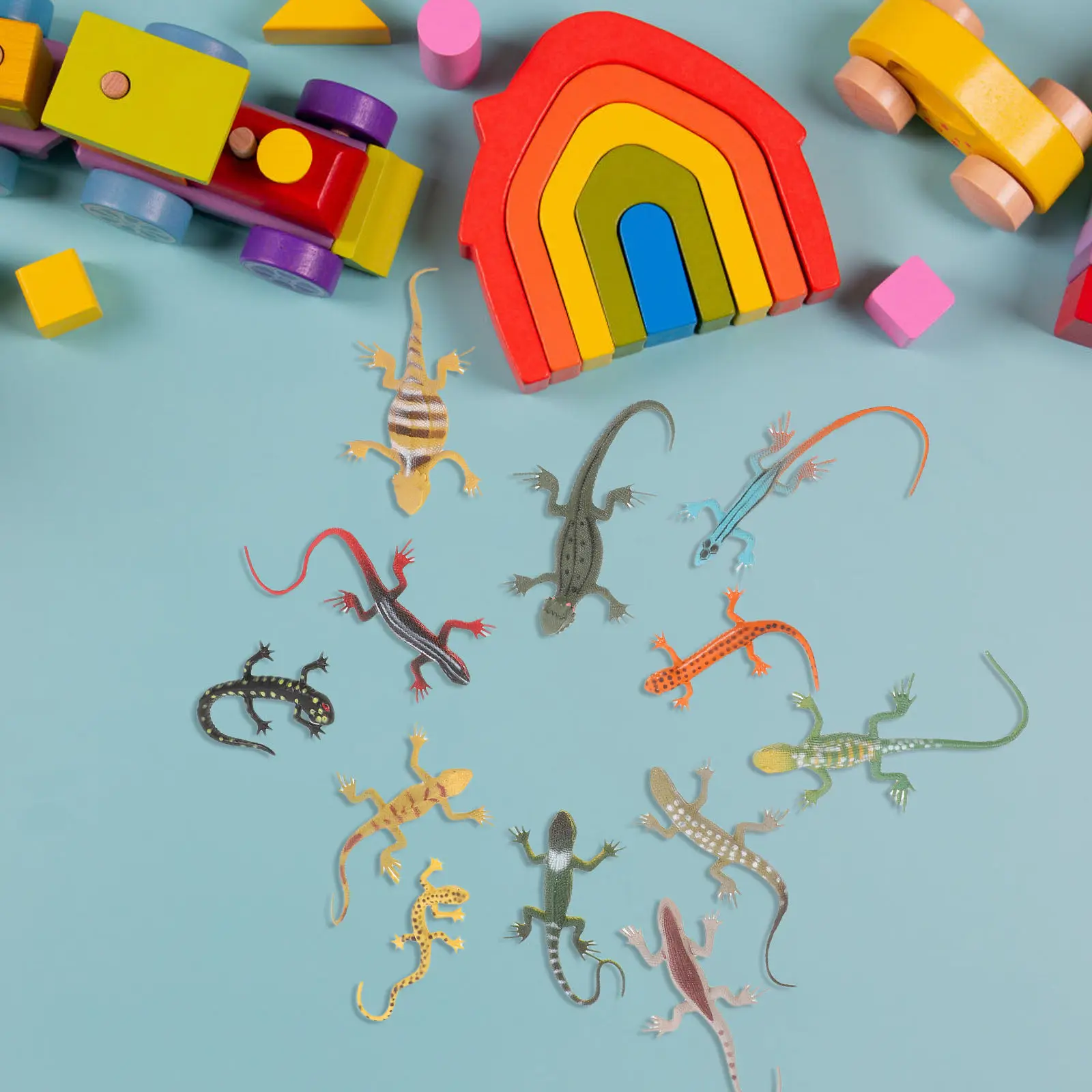 

12Pcs Simulation Gecko Realistic Lizard Plastic Reptiles Scary Party Trick Prank Decoration Home Decor Simulation Gecko Toys