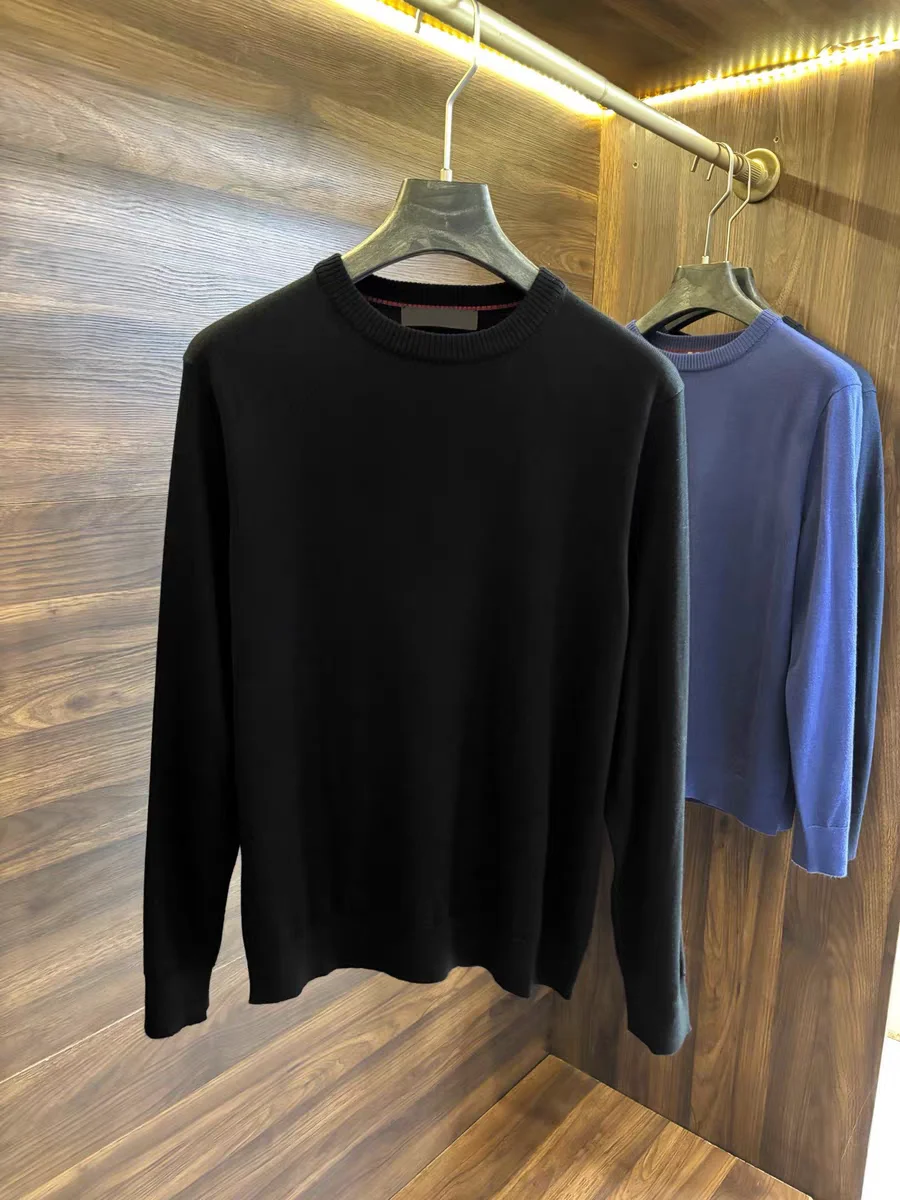 

Men's Pure Color Wool Knitted Sweater Breathable Casual Long Sve Busin Casual Wear Autumn Winter New Arrival Slim Fit r...