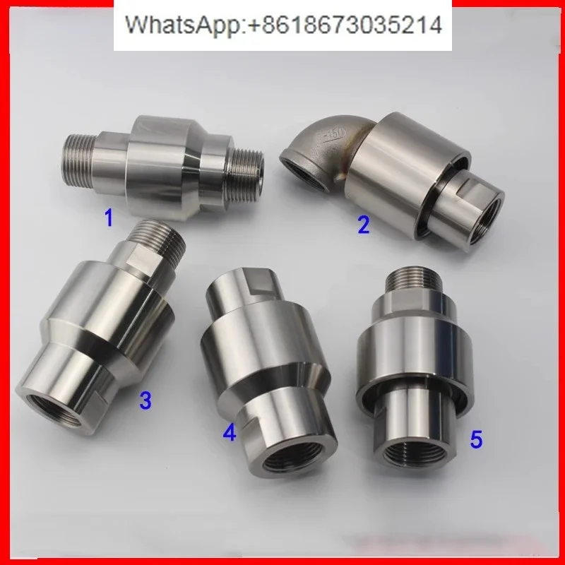 high pressure through 360 degree universal carbon steel thread connection flange tower crane spray hydraulic rotary joint