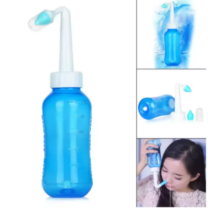 1/3 Stück Nasenspülflasche 300ml/500ml für Erwachsene und Kinder Nasenhöhlen- und Nasenspülflasche Physiologische Kochsalzlösung Rhinitis Manuell