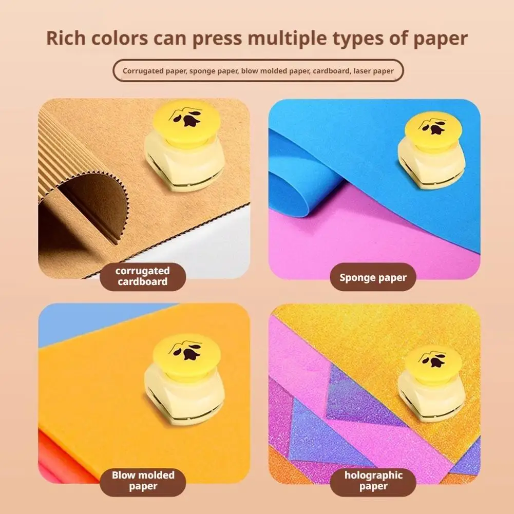 1set Creative Hole Punch Set Perfect For DIY Scrapbooking And Birthday Cards Fixed Patterns And Random Colors Available