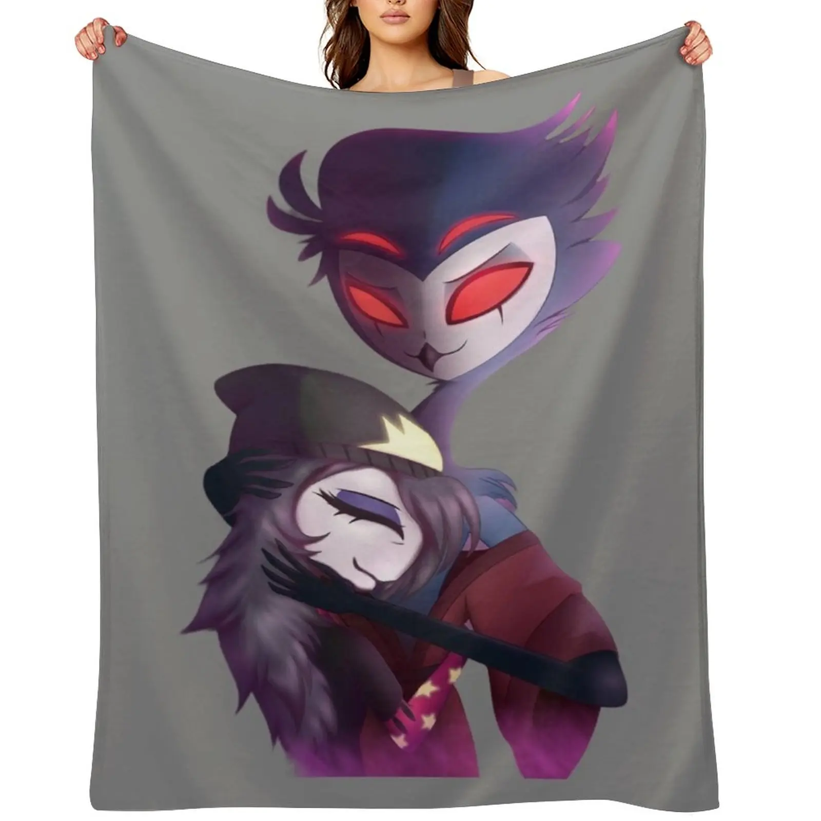 

Stolas - Helluva Boss Throw Blanket Fashion Sofas Stuffeds Soft Flannel Fabric Blankets