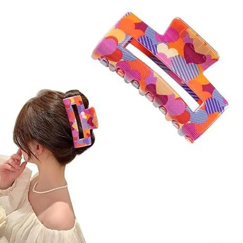 31BF Unique Valentine's Day Large Hair Claw Clip Ponytail Claw Hair Holder Barrettes Hair Adornment Hair Ornaments