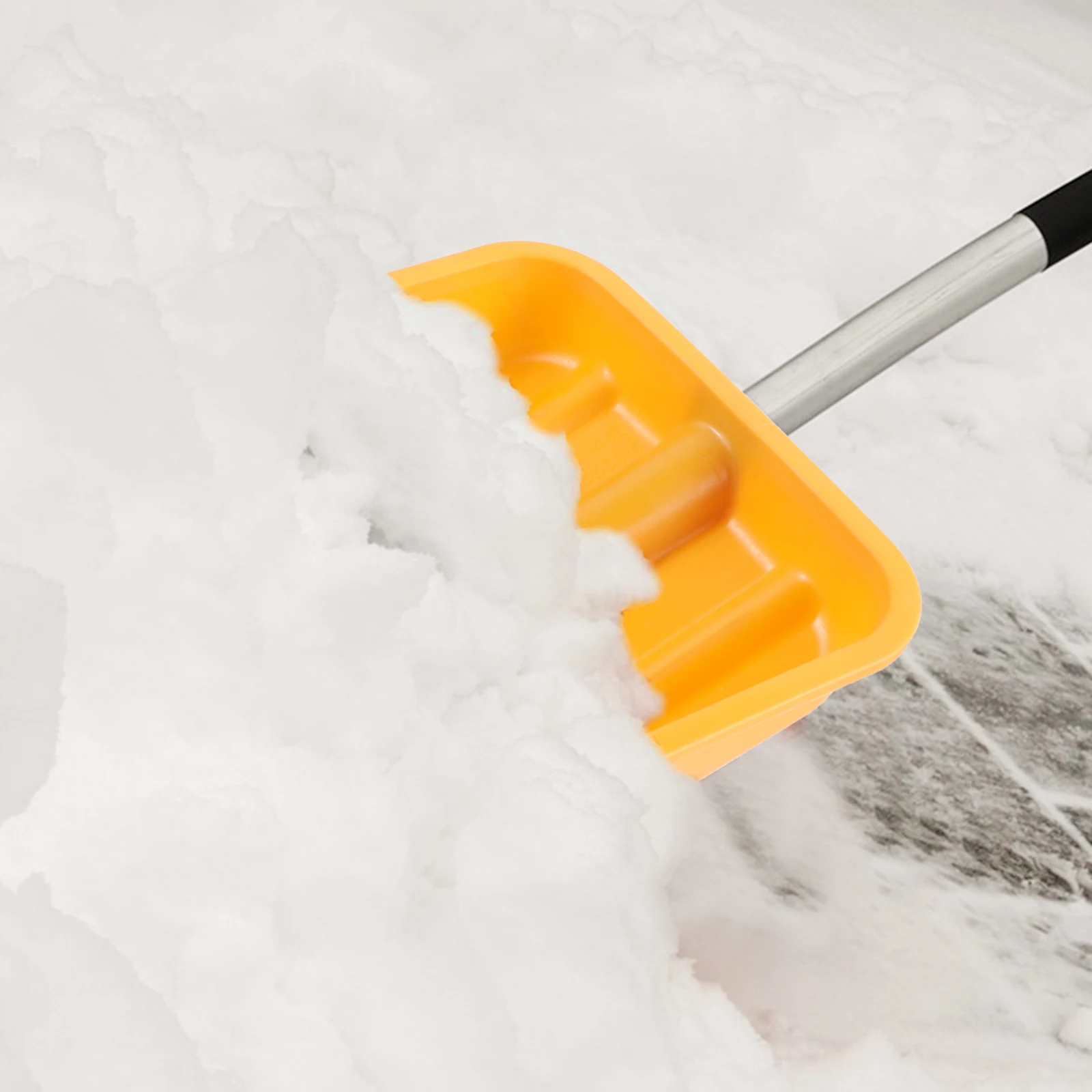 

Thickened Snow Shovel 28 Yellow Heavy Duty Plastic Handle Ice Scraper Snow Cleaner for Driveway Trash Removal Professional
