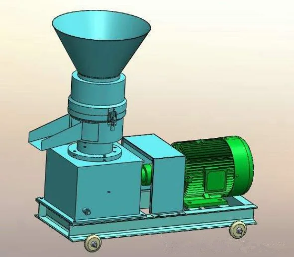 Máquina para fabricar pellets de alimentación de troquel plano