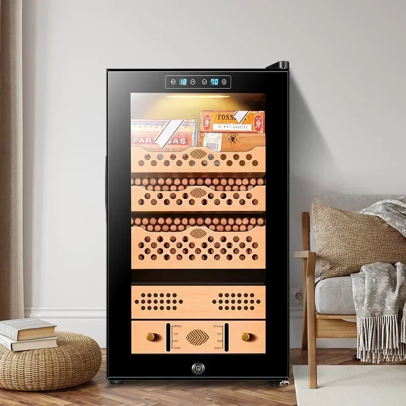 

Интеллектуальный компрессорный шкаф для сигар, винный холодильник с постоянной температурой и влажностью