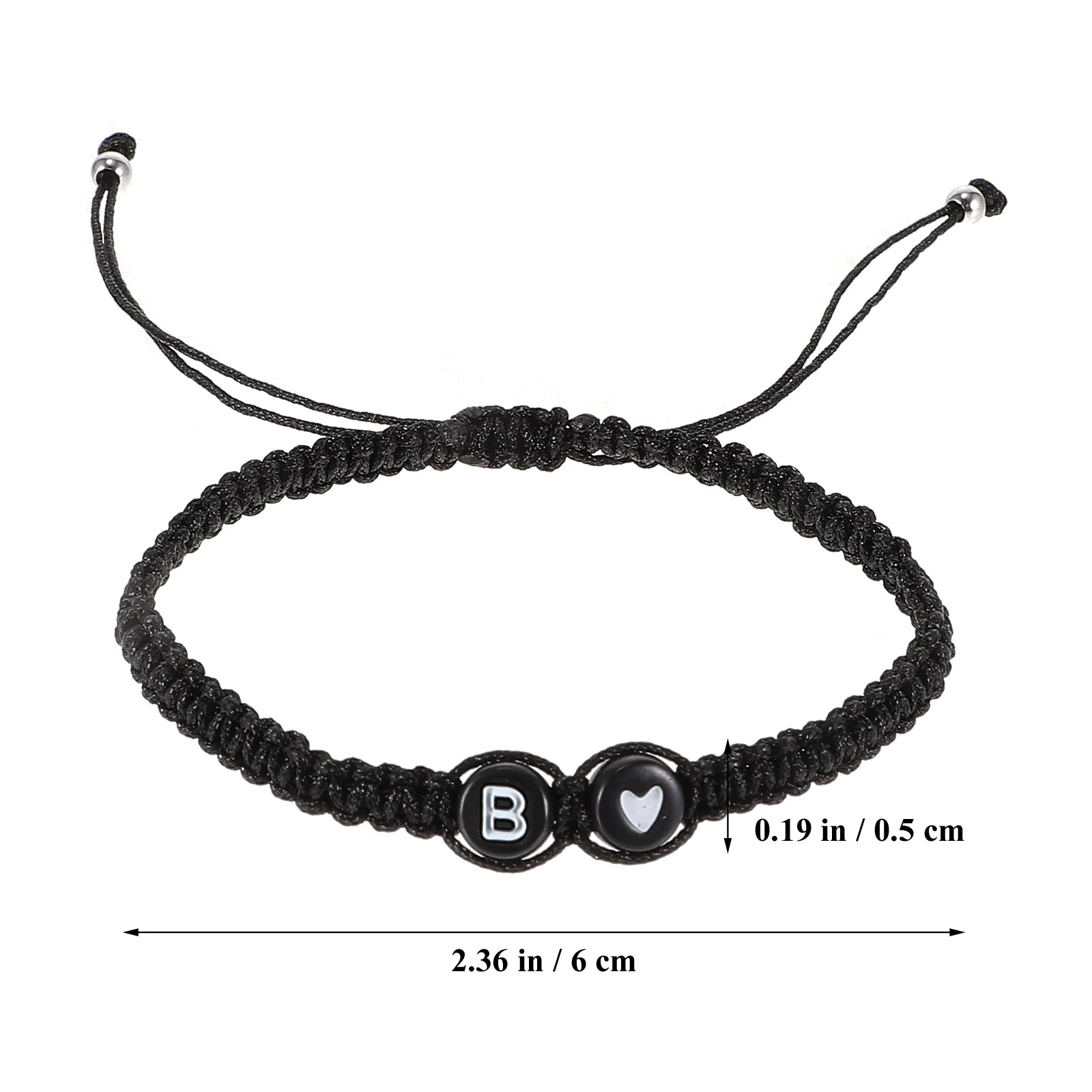 イニシャルブレスレット 調節可能な編み込み友情カップルブレスレット 絶妙なデザイン 目を引く見事な外観 婚約