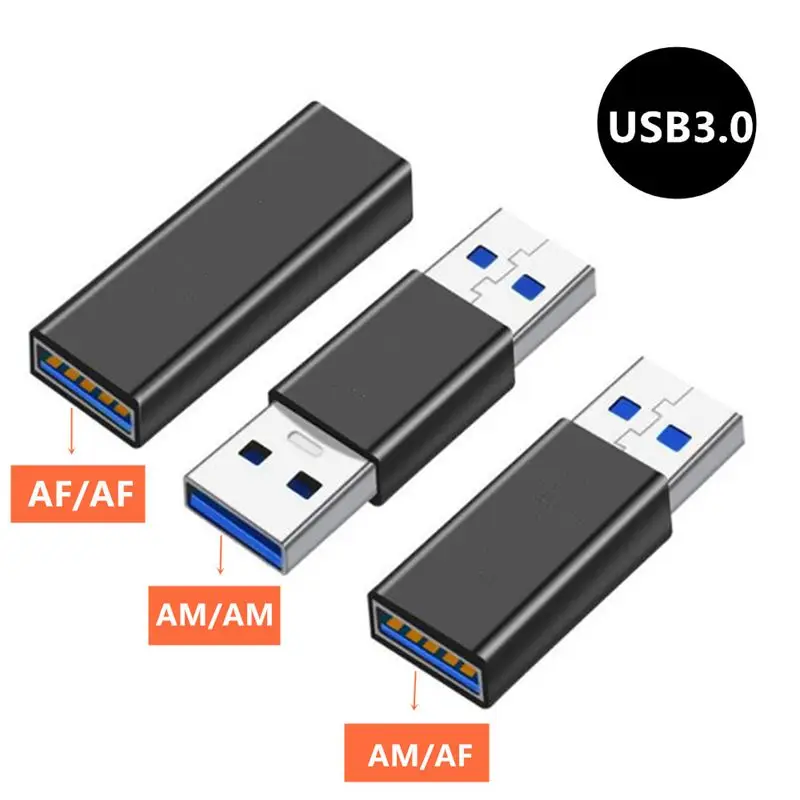 High Speed USB3.0 Conversion Head USB3.0 A Male A Female A Male * A Male A Female * A Female Extension Adapter Elbow Butt Joint