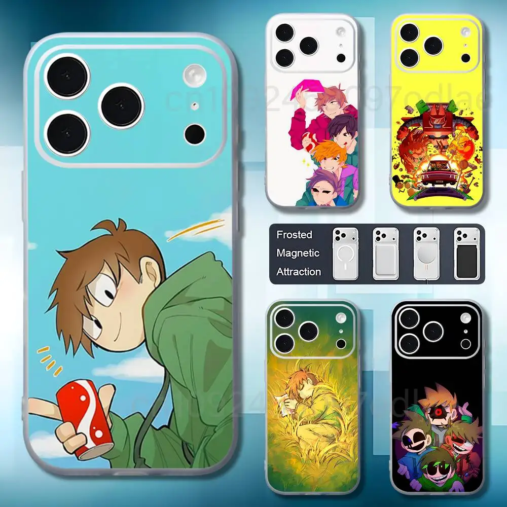 Hot Web Drama E-Eddsworlds-S For iPhone 11 12 15 14 13 17 16 18 Pro Plus Max Air Mini Magnetic Frosted Cover Phone Case