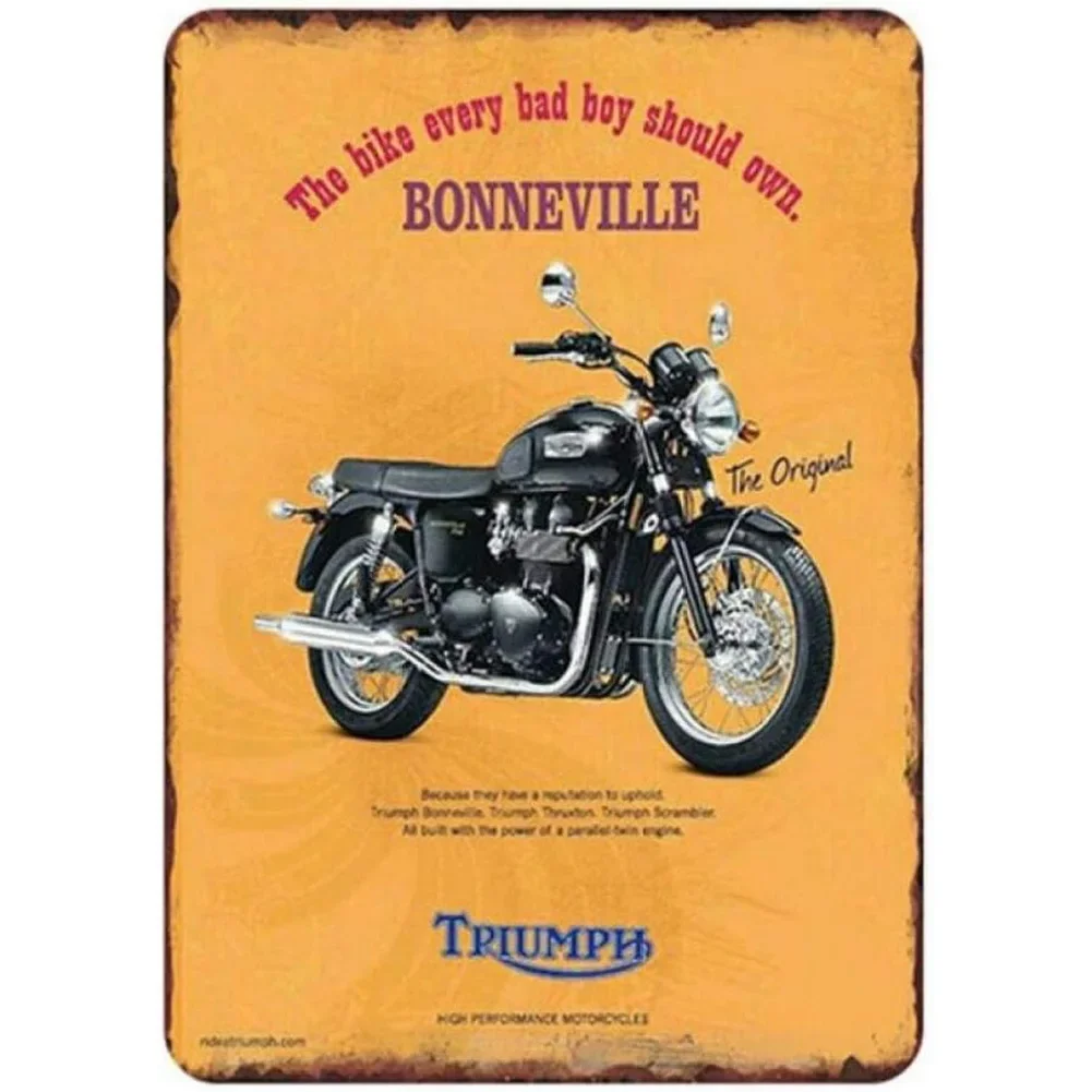 The New Gold Star Bonneville Motorcycle Metal Tin Signs Decor Plaque Home Decoratios For Garage Bar Cafe Clubs Pubs Man Cave