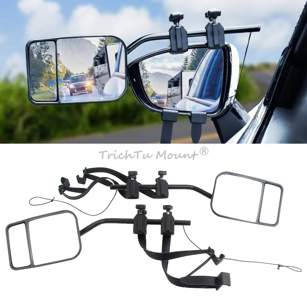 

Universal 1Set Black Front Extension Mirrors Towing Trailer Including Mirror For example RVs/Trucks/Caravan/Van /Cars/Trailers