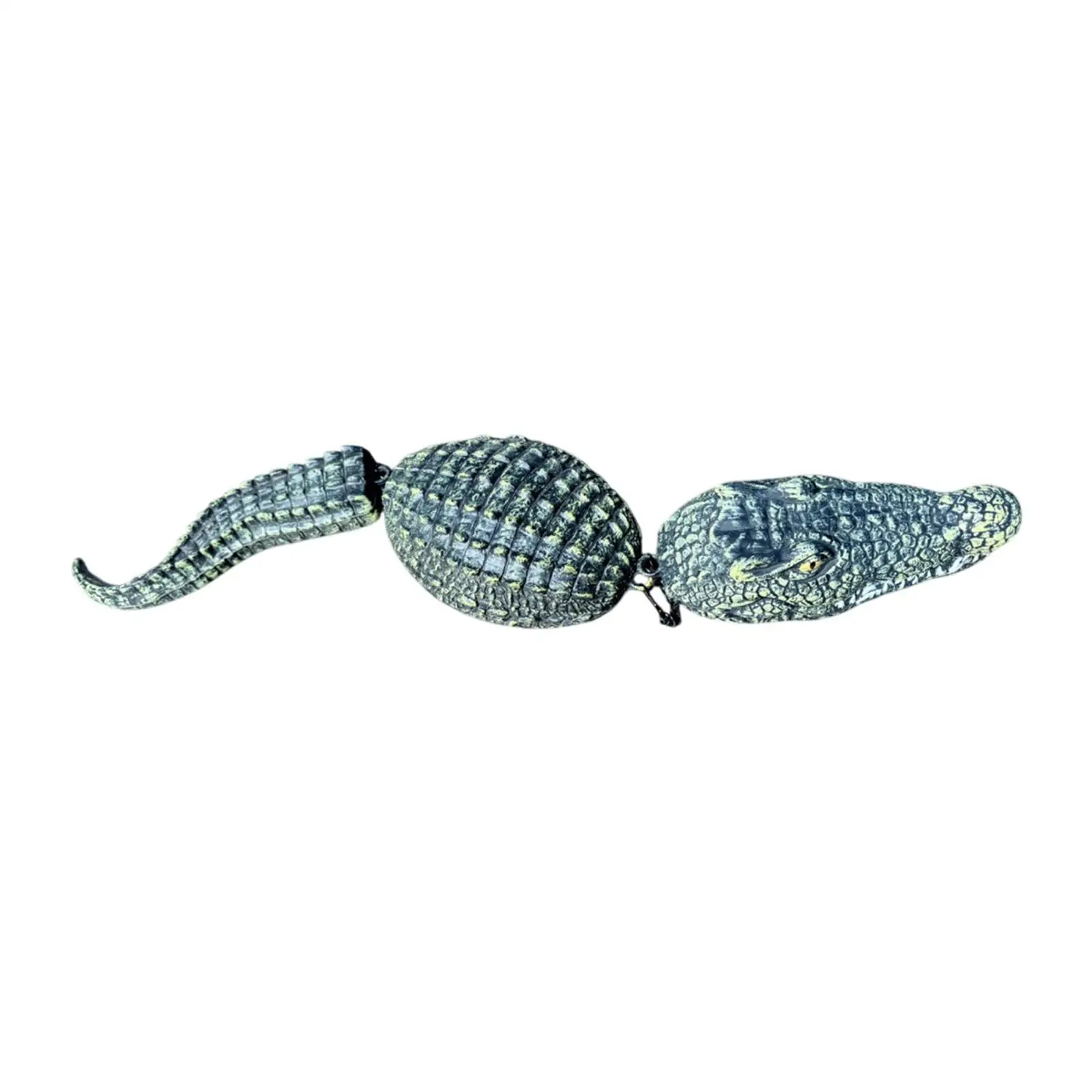 Garden Pool Alligator Statue Weatherproof Plastic Crocodile Decoy Realistic Sculpture for Fish Pond Bird Control