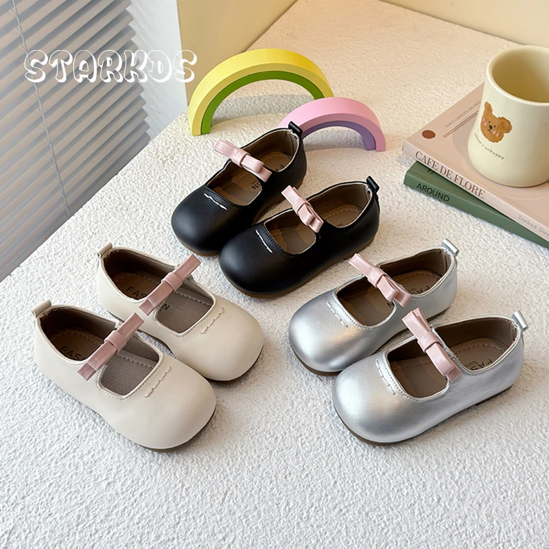 

Round Toe Stitch Detail Bowknot Ballet Flat Kid Girl Brand Design Ballerina Shoes Baby Child Elastic Band Slip-on Shallow Loafer