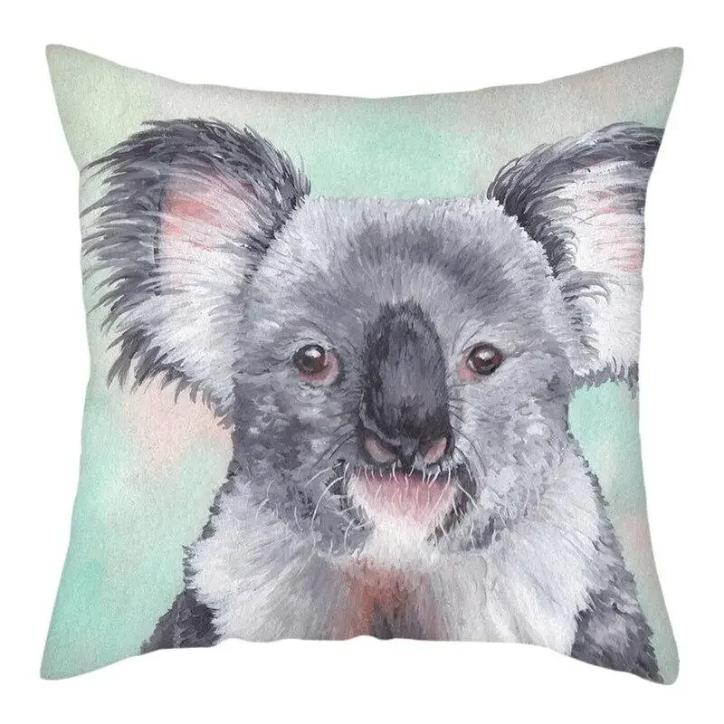 45x45cm cute Koala cushion cover Cartoon Animal  polyester pillowcase