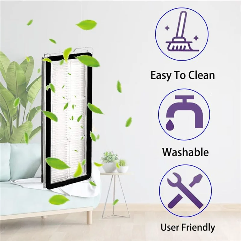 

Комплект для замены аксессуаров ABVA, совместимый с роботом-пылесосом Roborock QV 35A 35S, основной ролик щетки, фильтры Hepa